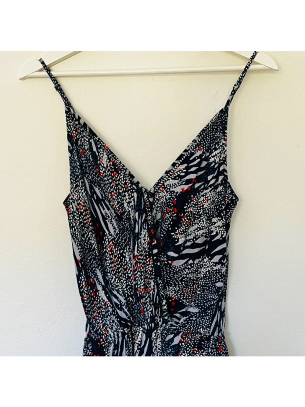 Boho Womens Sz S Romper Abstract Sleeveless Euro Summer Beach Vacation Chic - Picture 3 of 14